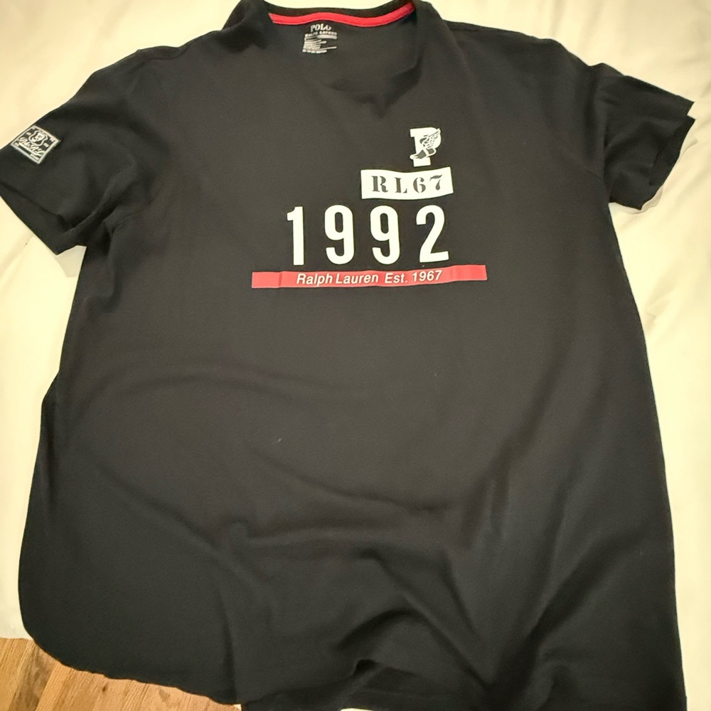 ❌❌SOLD❌❌ Ralph Lauren Stadium Black Short Sleeve Tee with 1992 Graphic